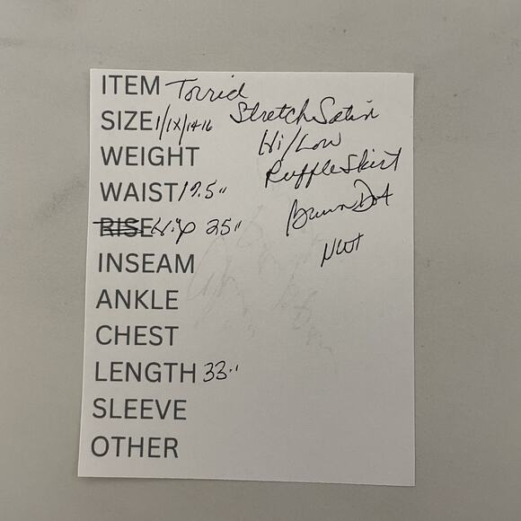 Torrid Stretch Satin Hi-Low Ruffle Skirt Size 1/1X/14-16 Brown Polka Dot NEW - Picture 10 of 10